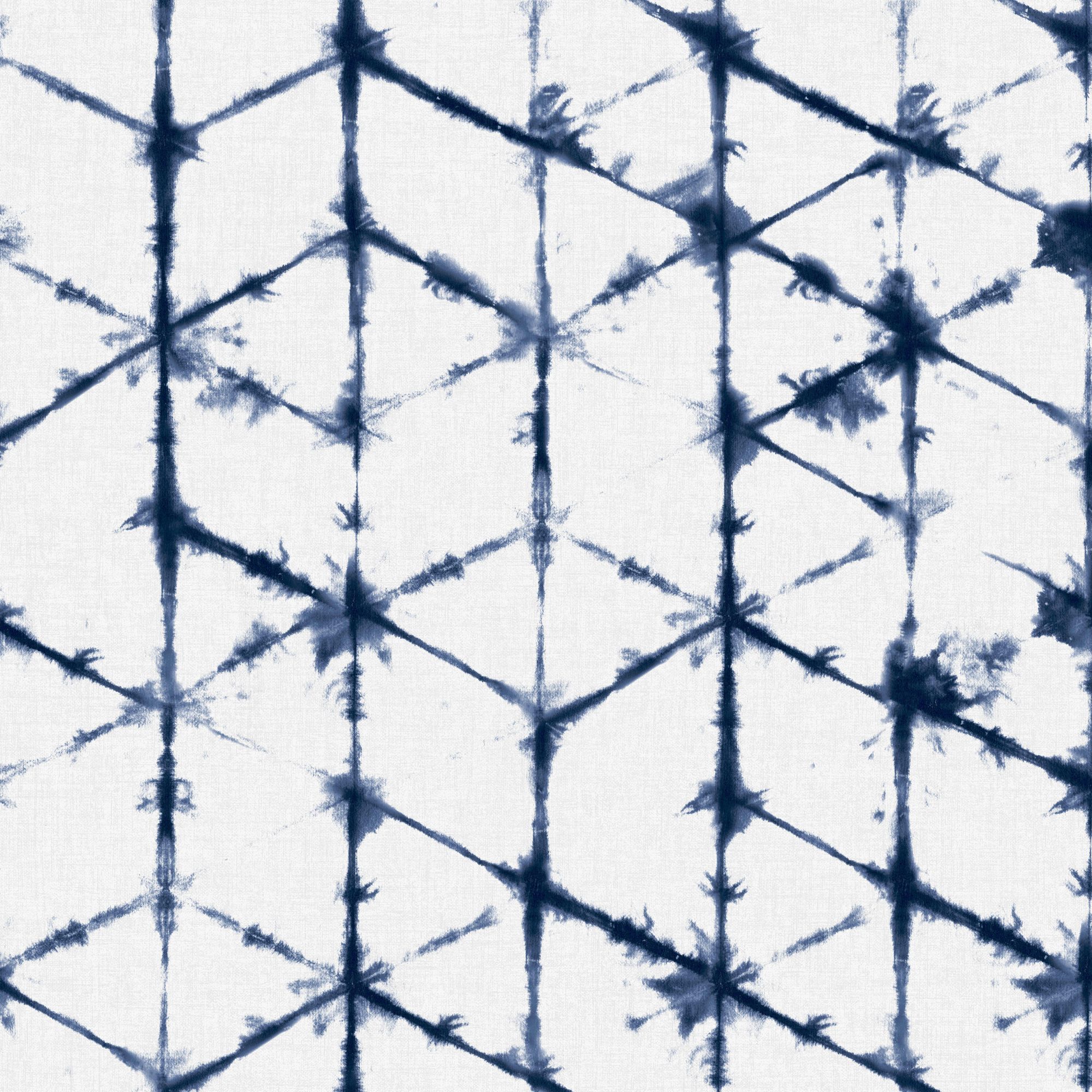 Superfresco Easy Blue & white Fabric effect Geometric Smooth Wallpaper