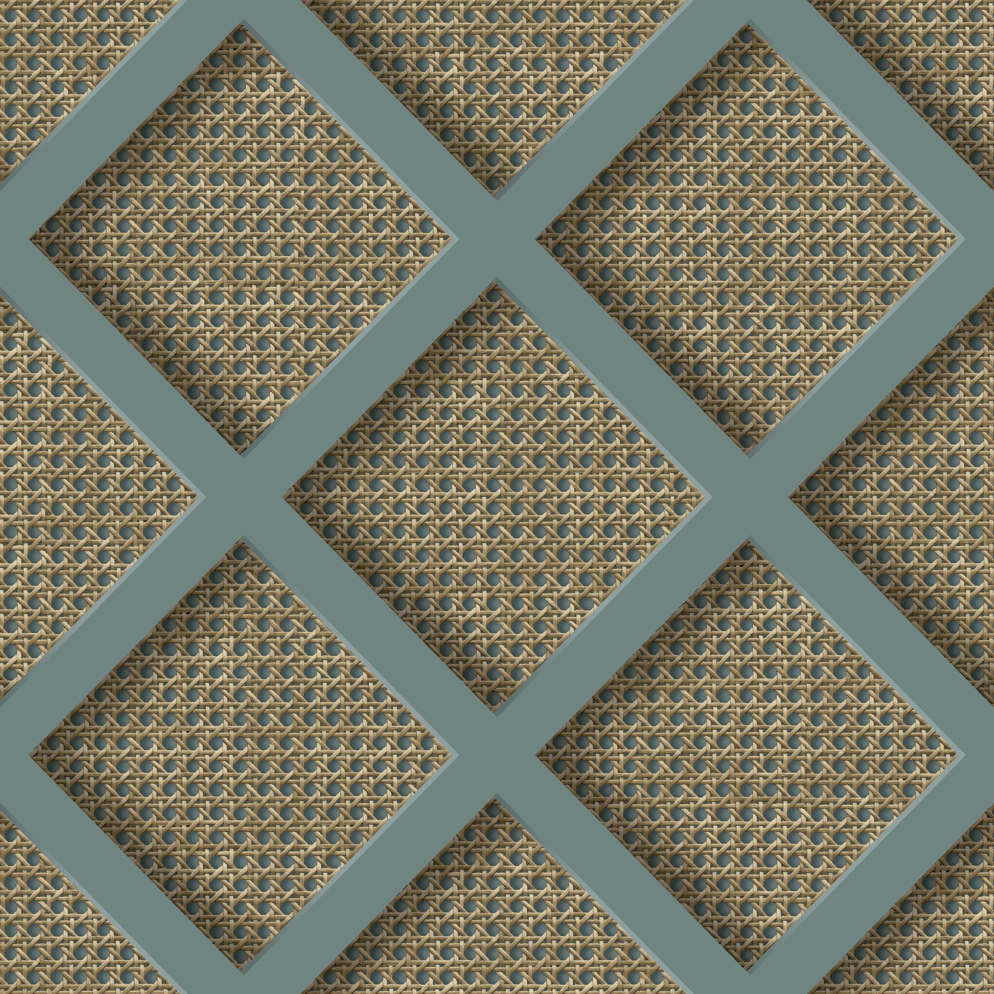 Superfresco Easy Blue Wood effect Ocean Rattan Smooth Wallpaper