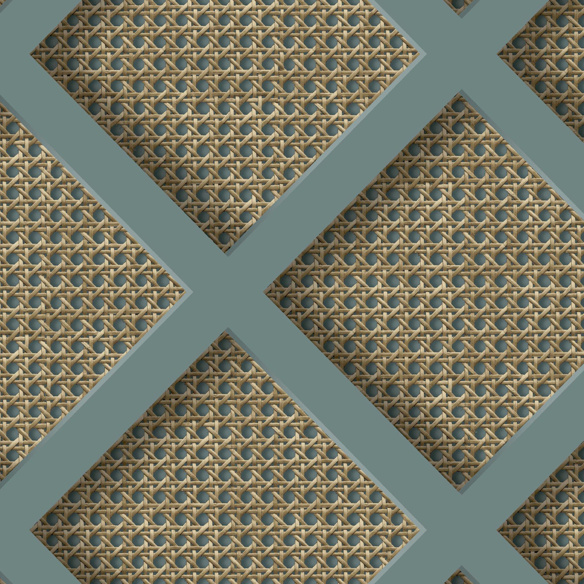Superfresco Easy Blue Wood effect Ocean Rattan Smooth Wallpaper
