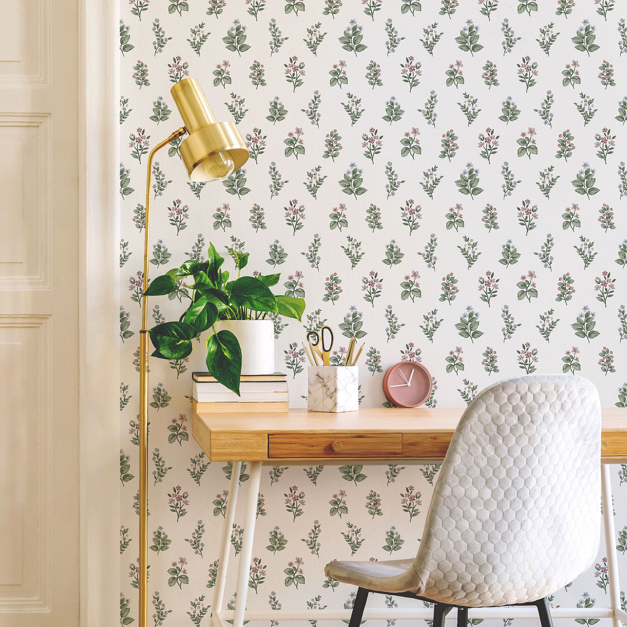 Superfresco Easy Cream Pretty Petals Patterned Smooth Wallpaper