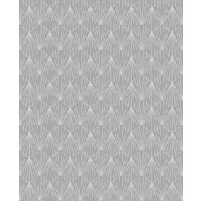 Superfresco Easy Deco Geometric Metallic effect Embossed Wallpaper
