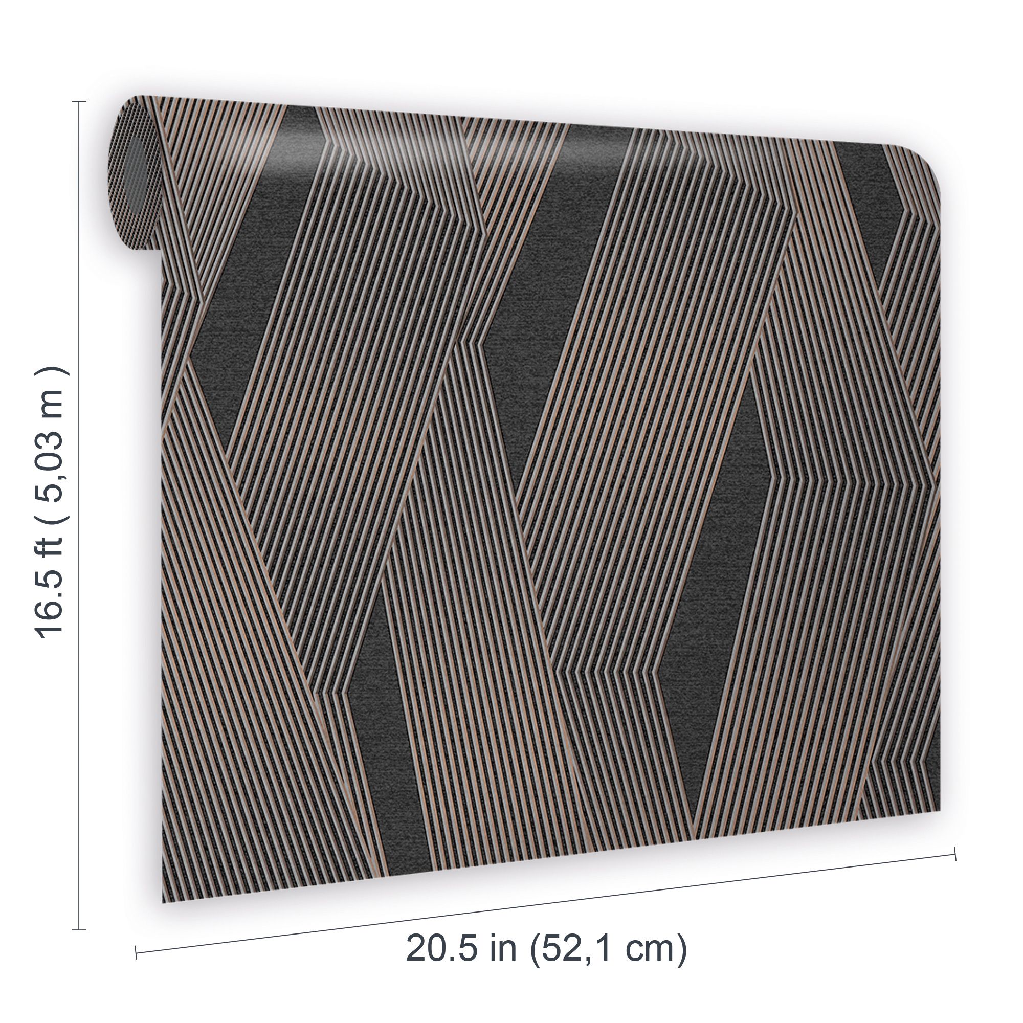 Superfresco Easy Elegant designs Anthracite Metallic effect Smooth Wallpaper