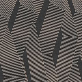 Superfresco Easy Elegant designs Anthracite Metallic effect Smooth Wallpaper