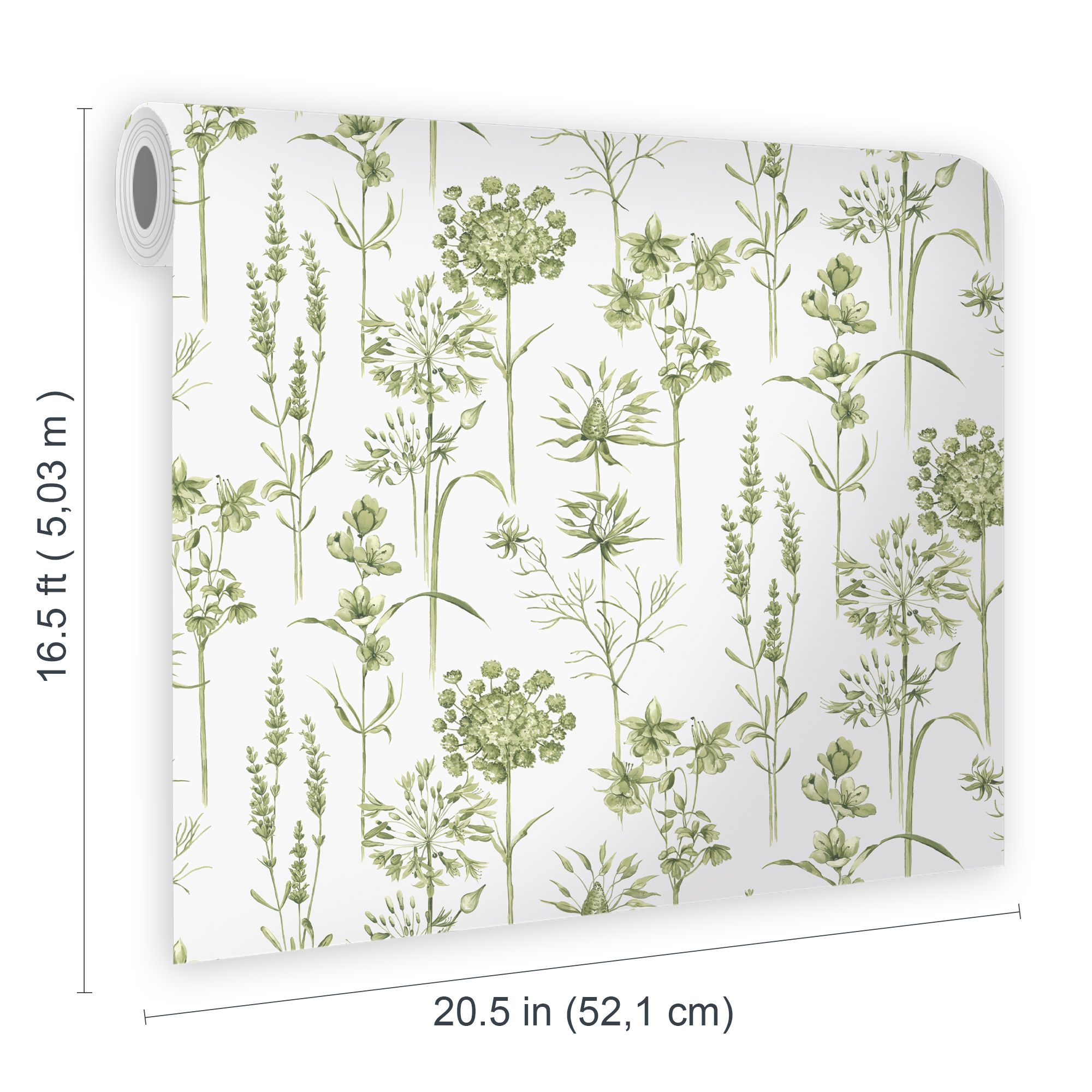 Superfresco Easy Green Floral Smooth Wallpaper