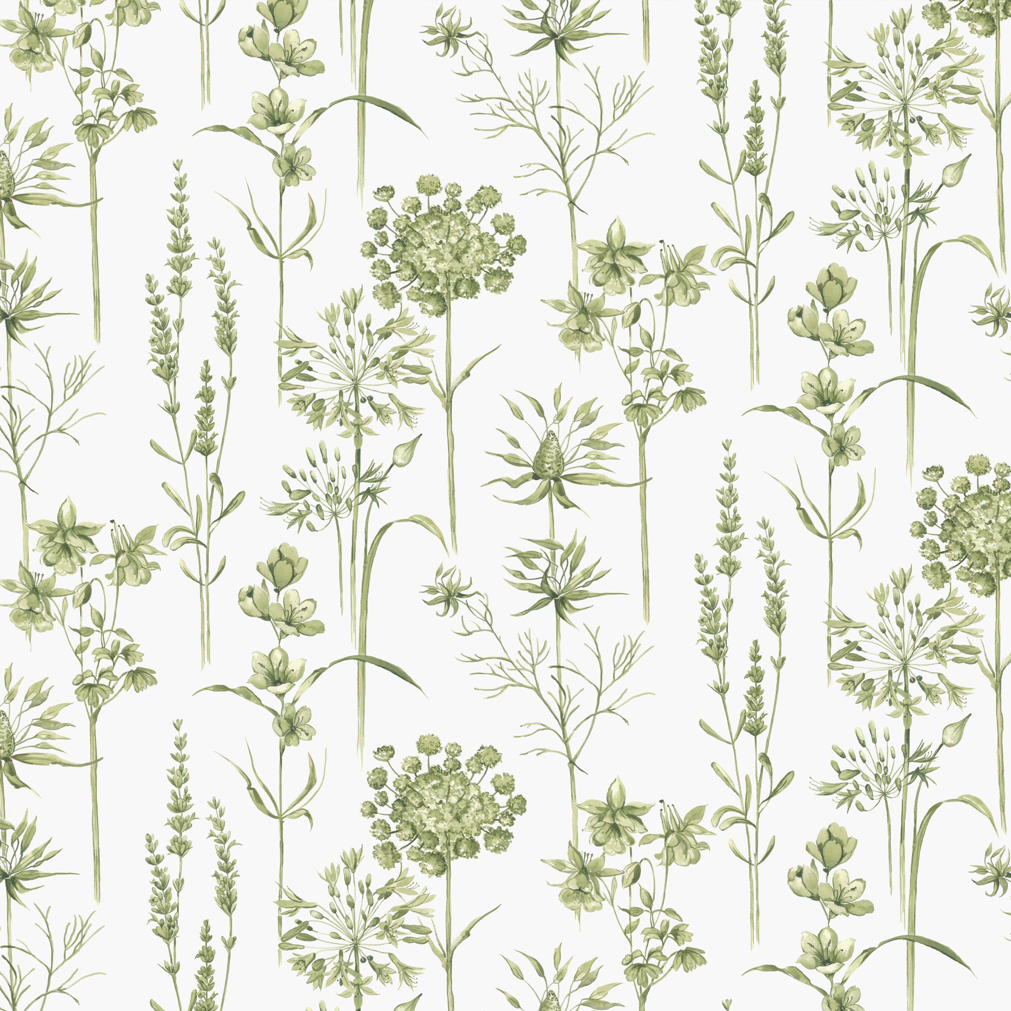 Superfresco Easy Green Floral Smooth Wallpaper