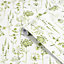 Superfresco Easy Green Floral Smooth Wallpaper