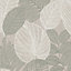 Superfresco Easy Green Metallic effect Crafted Leaves Smooth Wallpaper