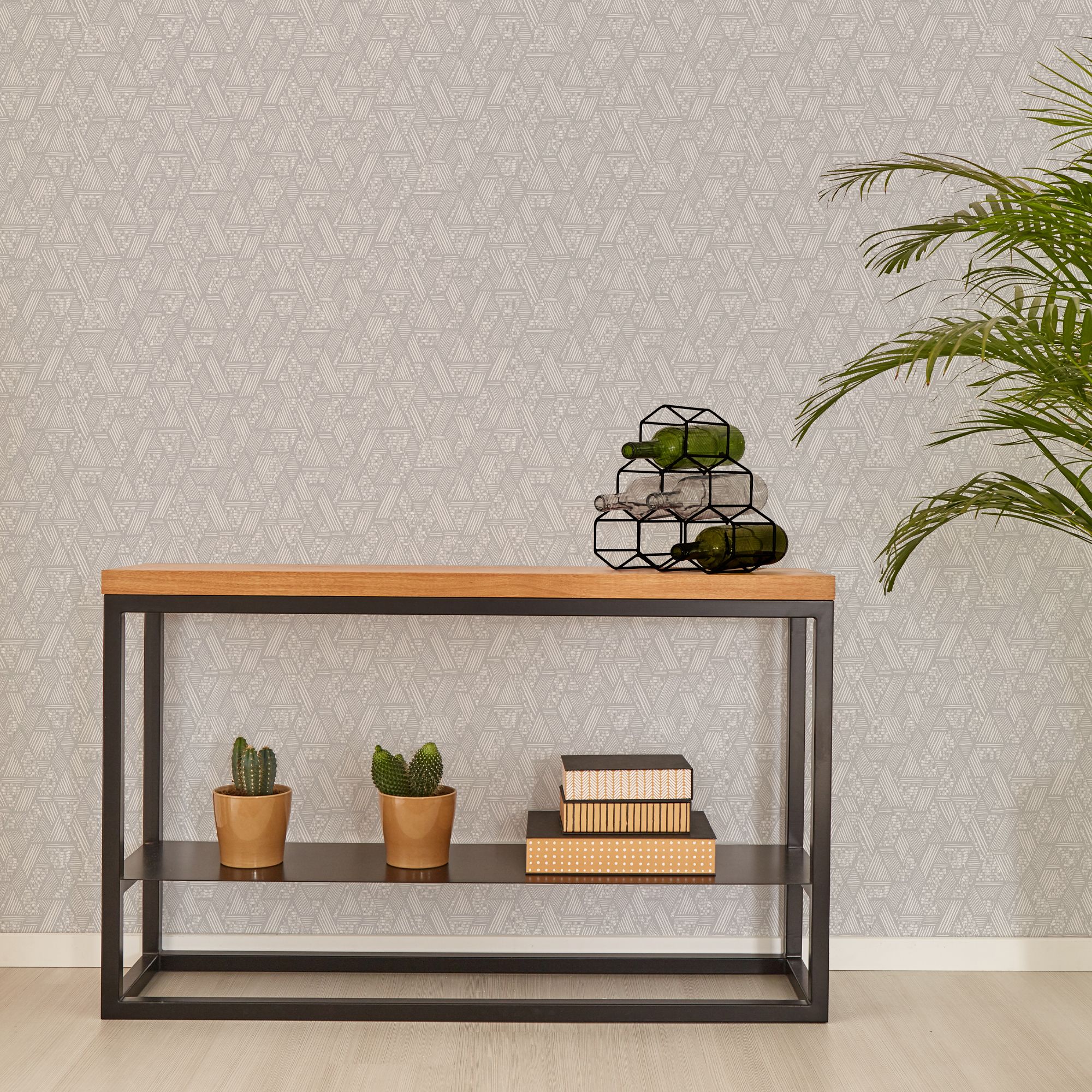 Superfresco Easy Grey Fabric effect Geometric Textured Wallpaper