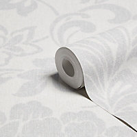 Superfresco Easy Grey Floral Textured Wallpaper