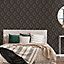 Superfresco Easy Grey Geometric Metallic effect Textured Wallpaper