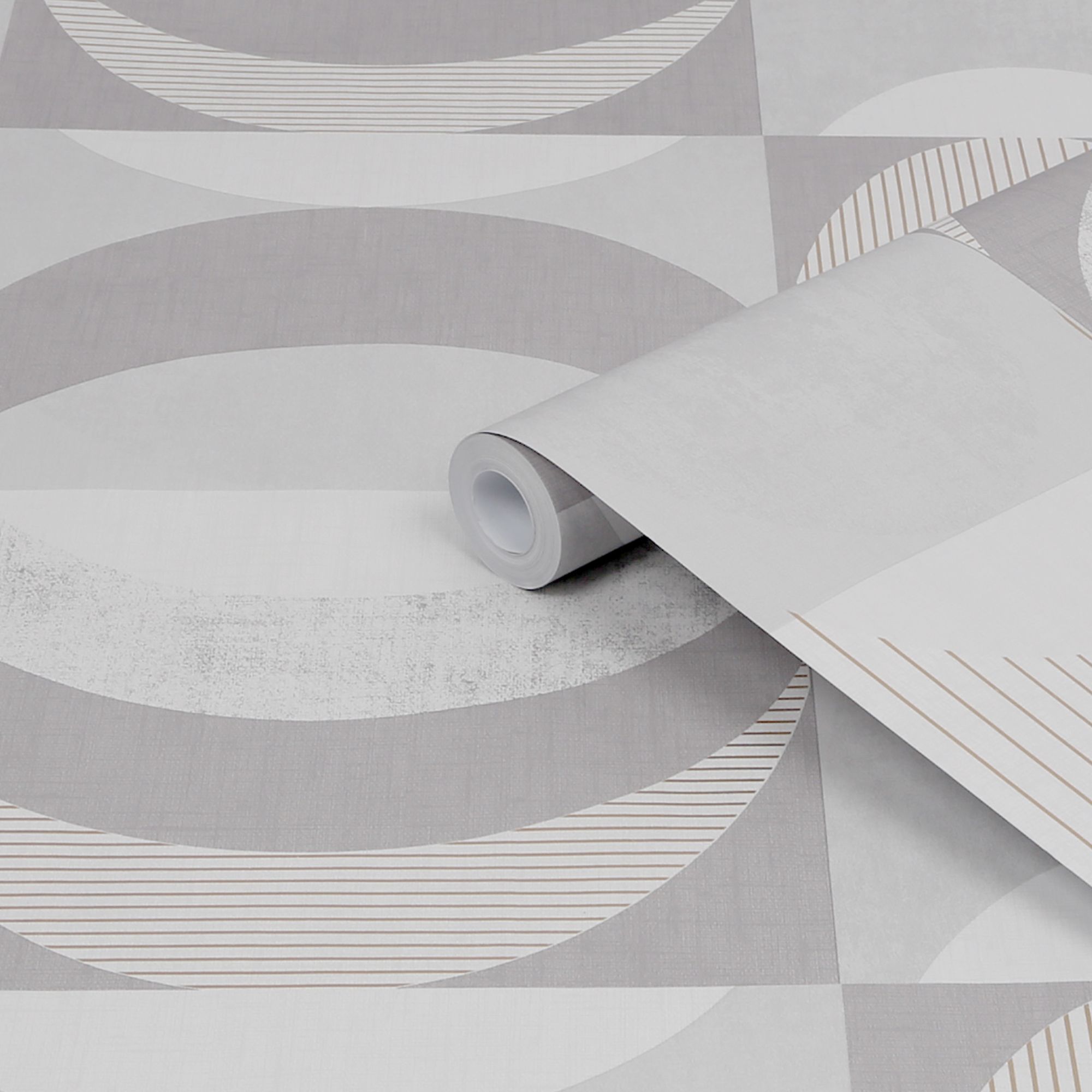 Superfresco Easy Grey Geometric Smooth Wallpaper at B&Q