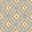 Superfresco Easy Grey & yellow Woven effect Geometric Textured Wallpaper
