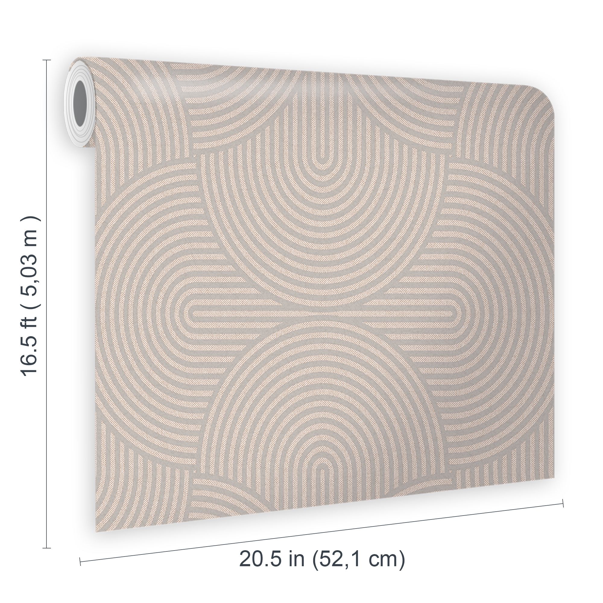 Superfresco Easy Halcyon Beige Metallic effect Geometric Smooth Wallpaper