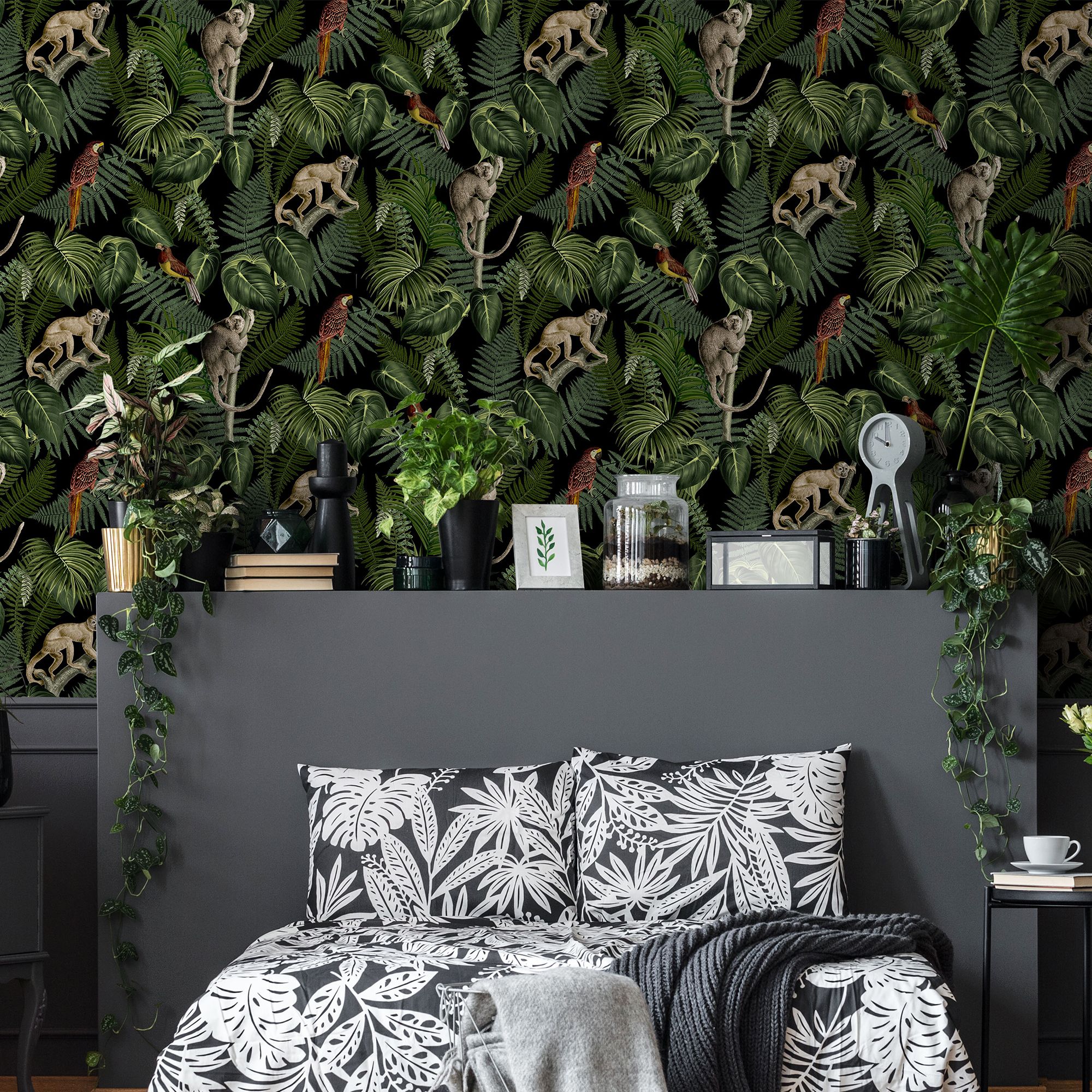 Superfresco Easy Into the jungle Black Smooth Wallpaper