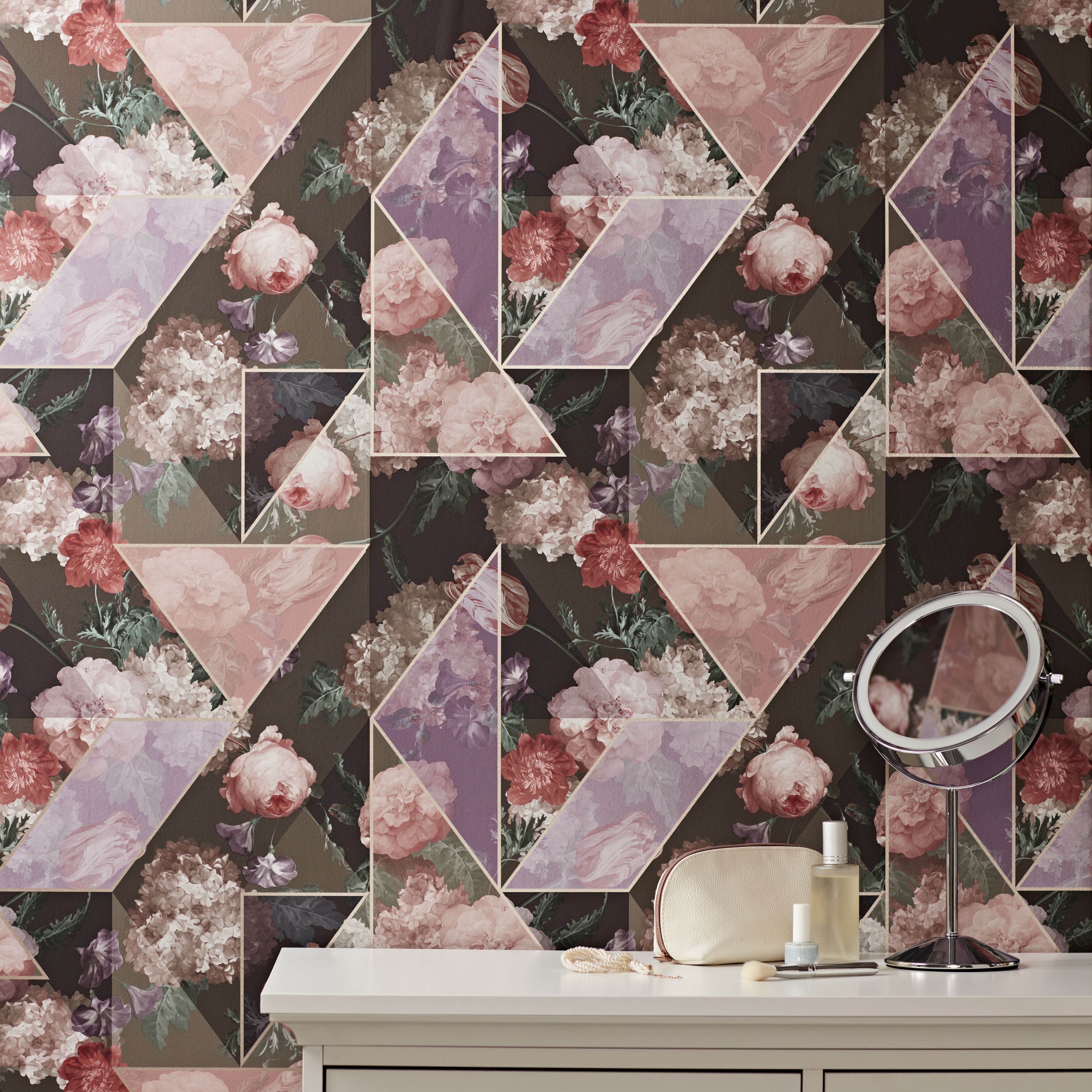 Superfresco Easy Medley fig Purple Geometric Smooth Wallpaper