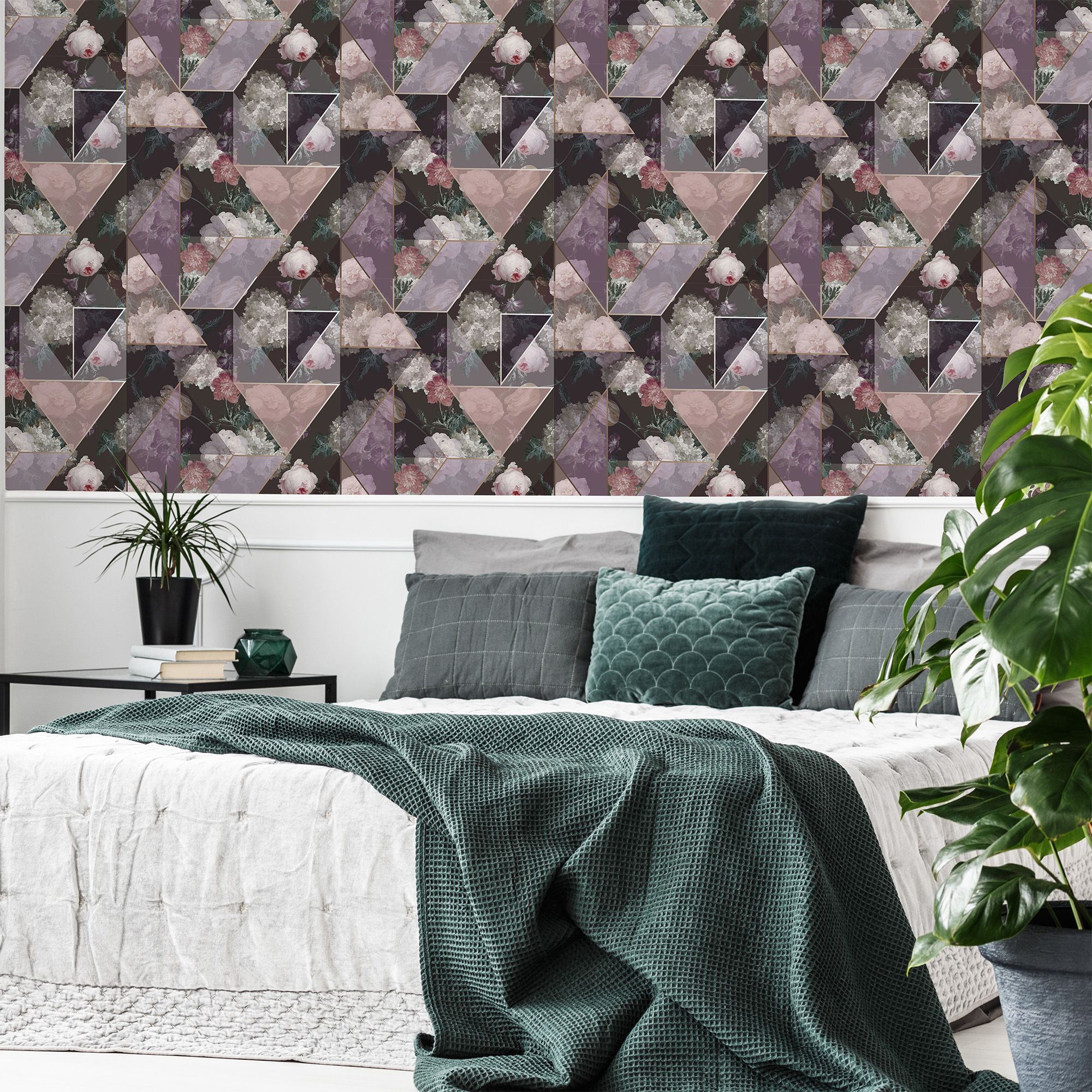 Superfresco Easy Medley fig Purple Geometric Smooth Wallpaper