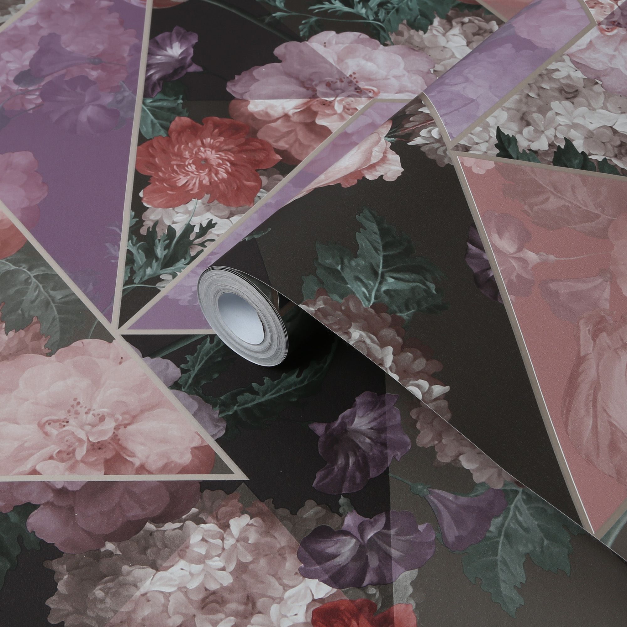 Superfresco Easy Medley fig Purple Geometric Smooth Wallpaper