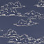 Superfresco Easy Navy Clouds Smooth Wallpaper