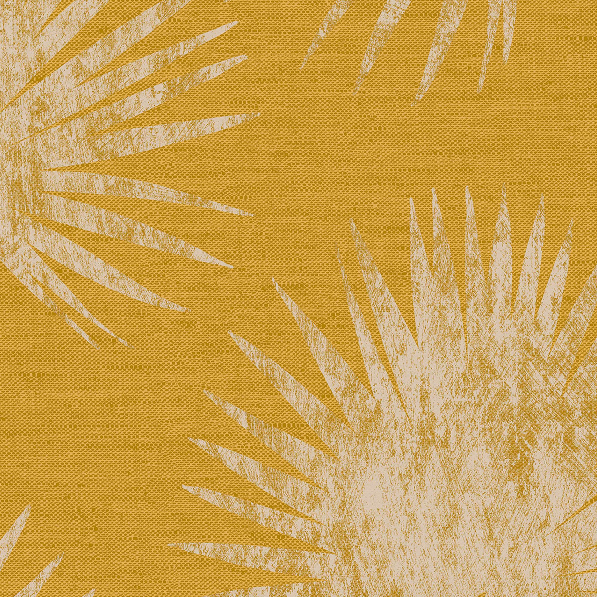 Superfresco Easy Ochre Gold effect Palm leaves Textured Wallpaper