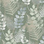 Superfresco Easy Oshibana Sage Leaf Metallic effect Smooth Wallpaper