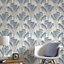 Superfresco Easy Paume Beige & blue Leaves Smooth Wallpaper