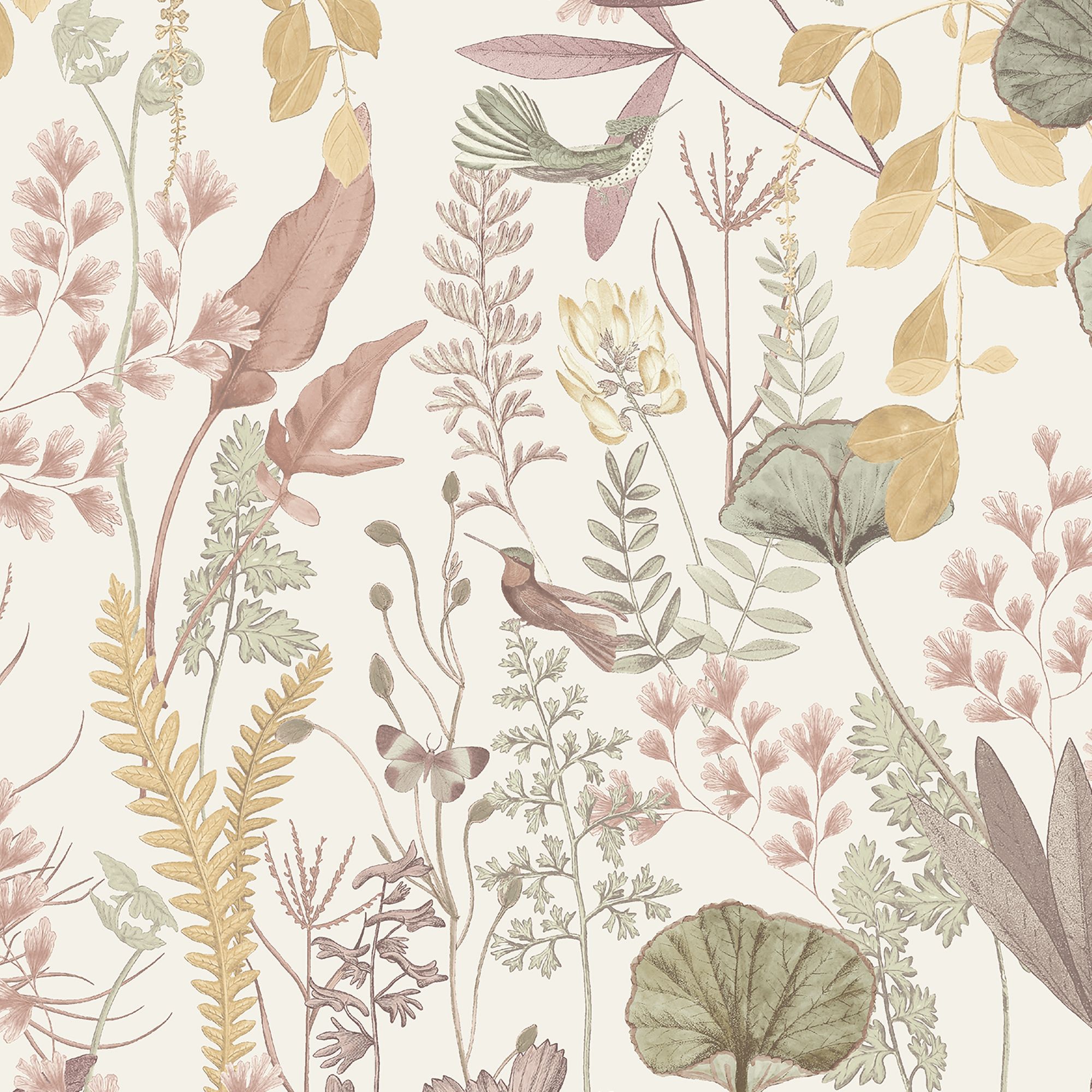 Superfresco Easy Pink Fluttering Leaves Patterned Smooth Wallpaper