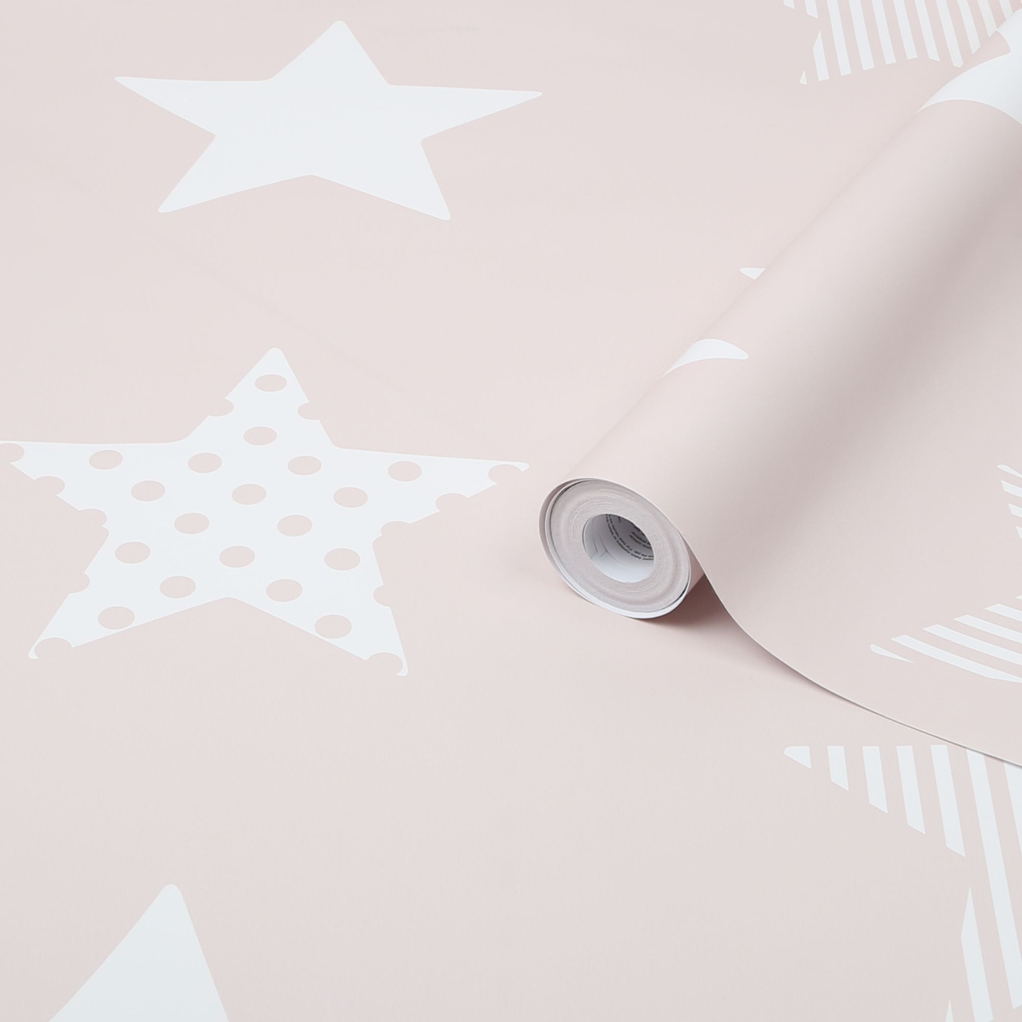 Superfresco Easy Pink Stars Smooth Wallpaper Sample