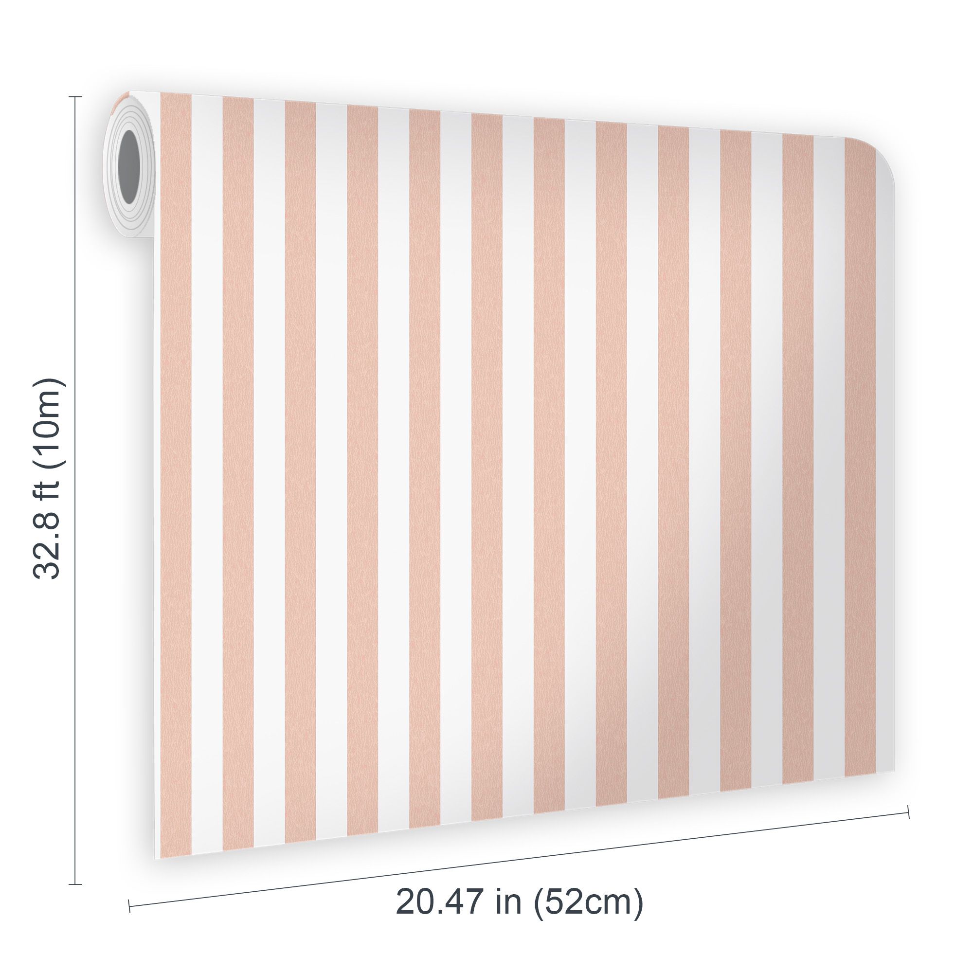 Superfresco Easy Pink & White Stripe Classic Smooth Wallpaper