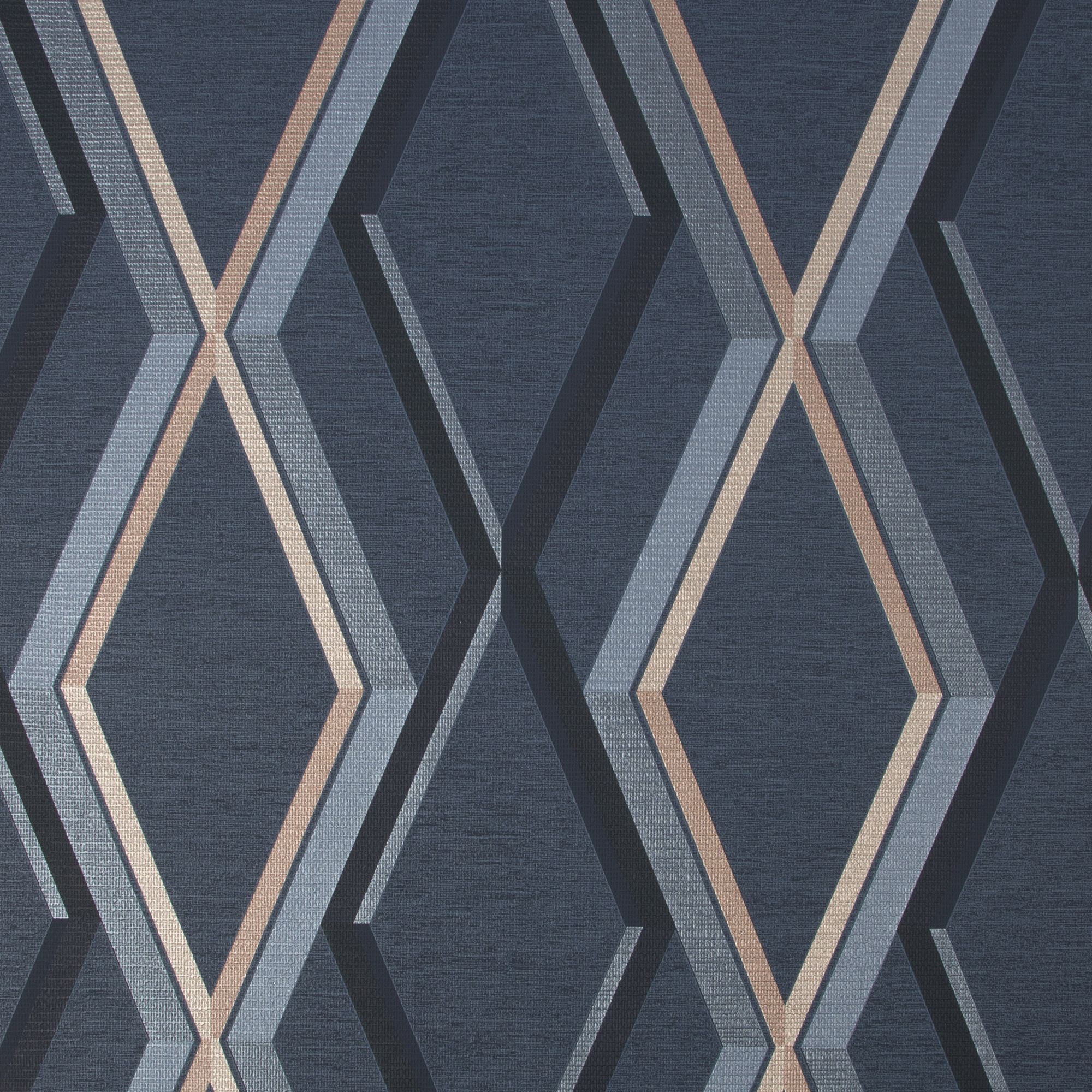 Superfresco Easy Prestige Navy Metallic effect Geometric Smooth