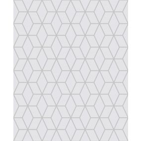 Superfresco Easy Prism Grey Geometric Glitter effect Embossed Wallpaper