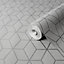 Superfresco Easy Prism Grey Glitter effect Geometric Embossed Wallpaper Sample