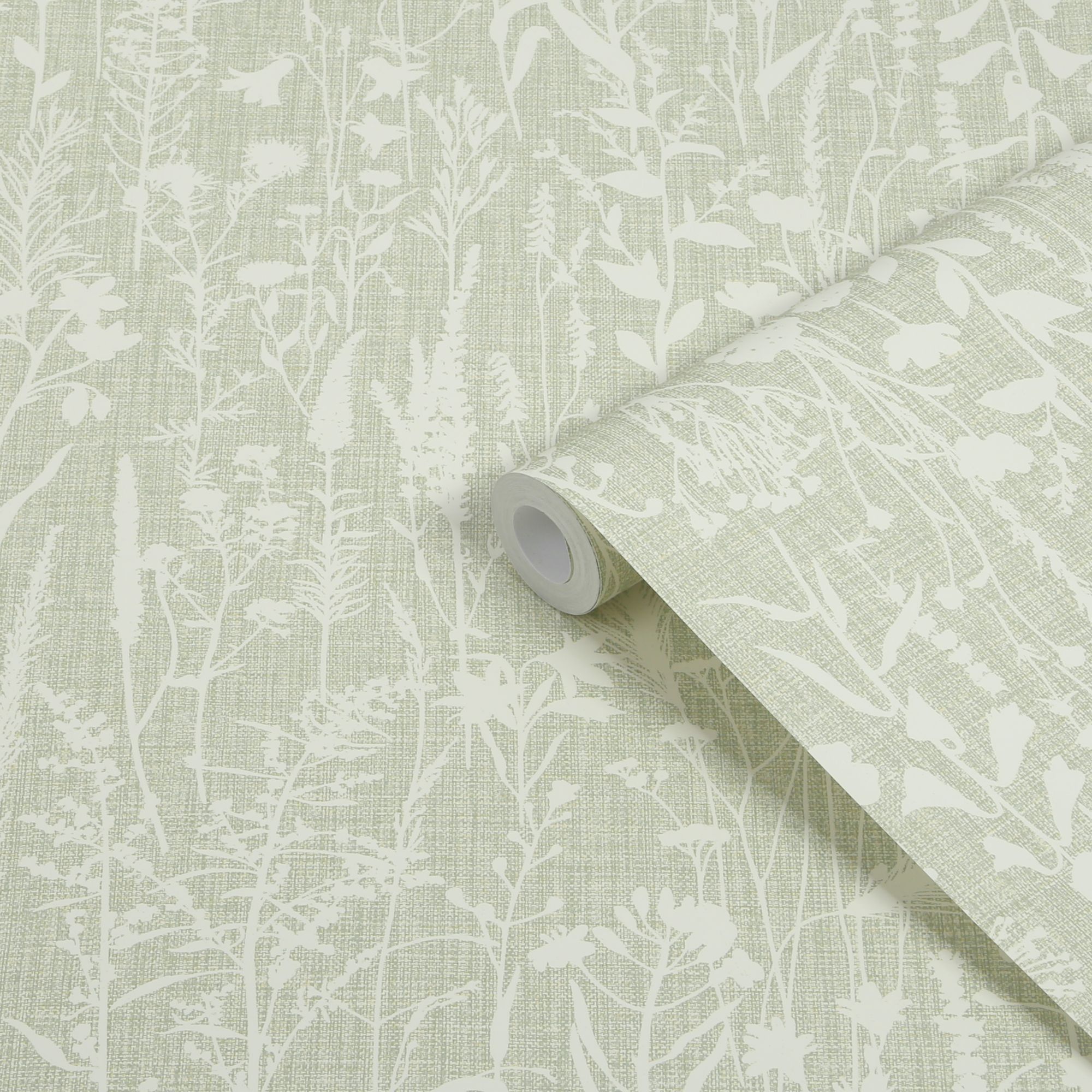 Superfresco Easy Sage Floral Patterned Smooth Wallpaper