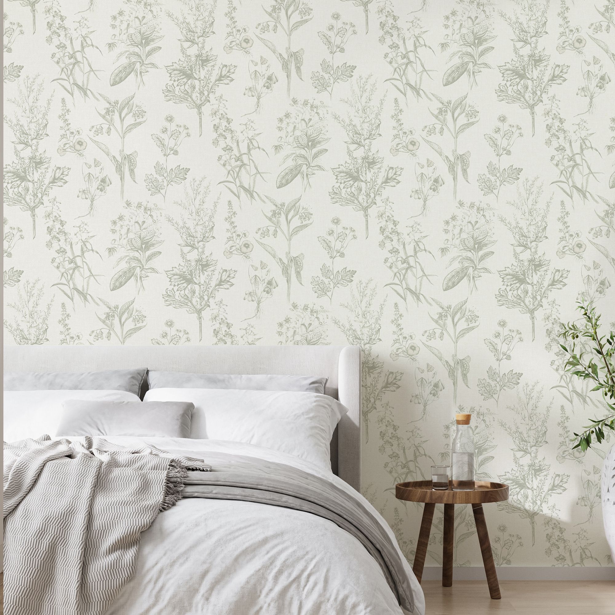 Superfresco Easy Sage Herbarium Smooth Wallpaper