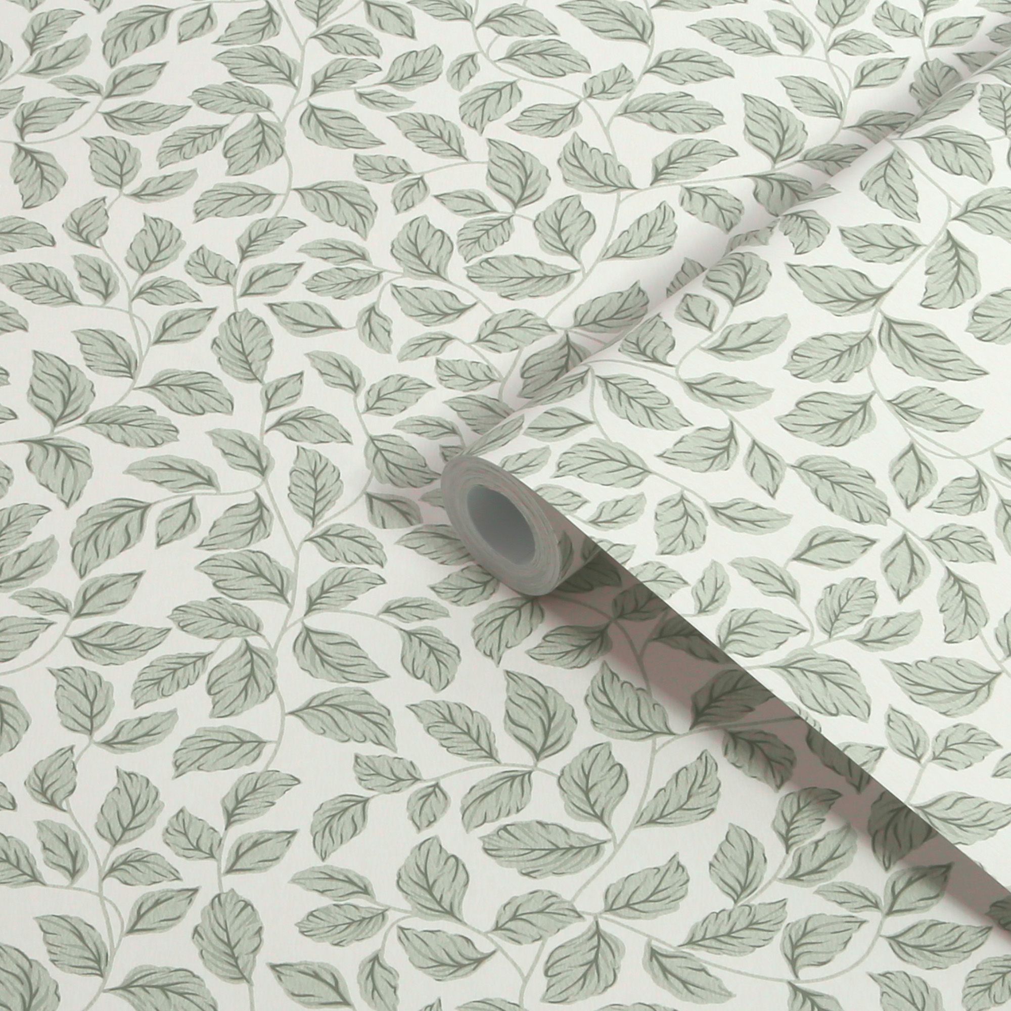 Superfresco Easy Sage Leaves Contemporary Smooth Wallpaper