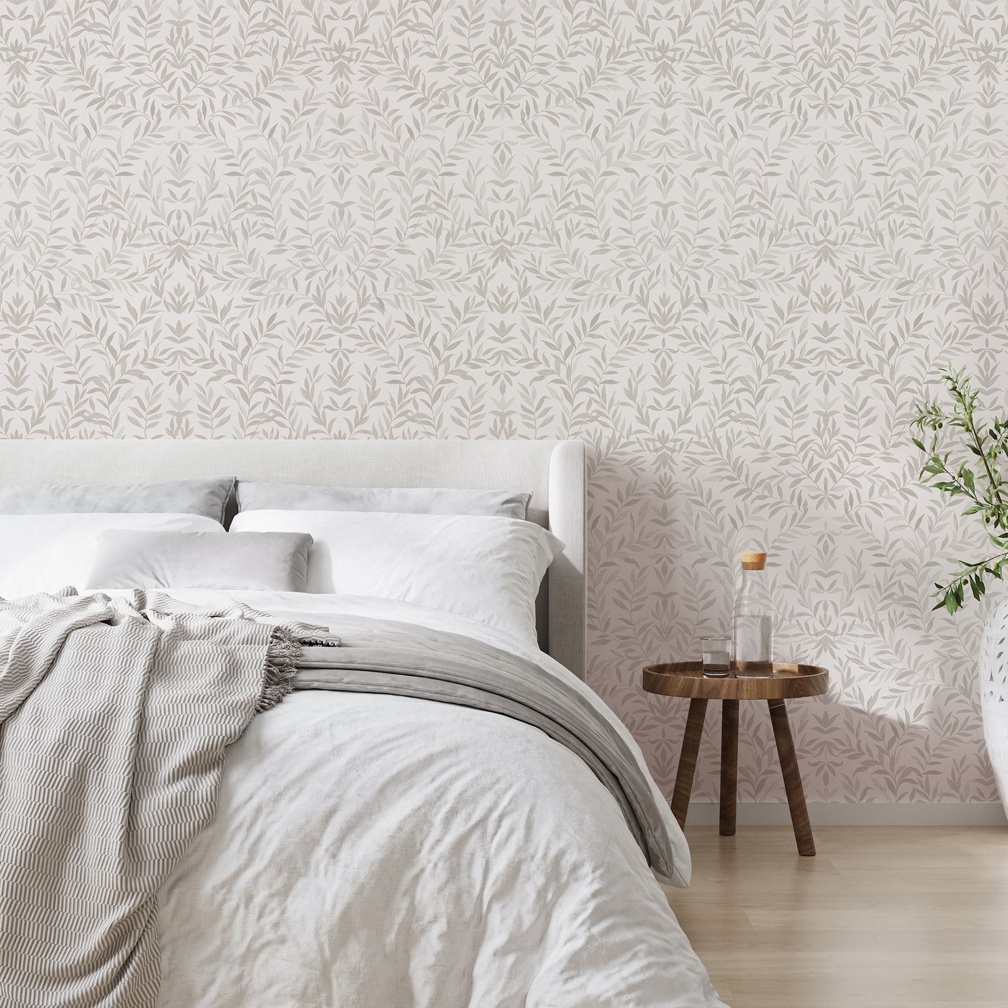 Superfresco Easy Salix Leaves Neutral Smooth Wallpaper