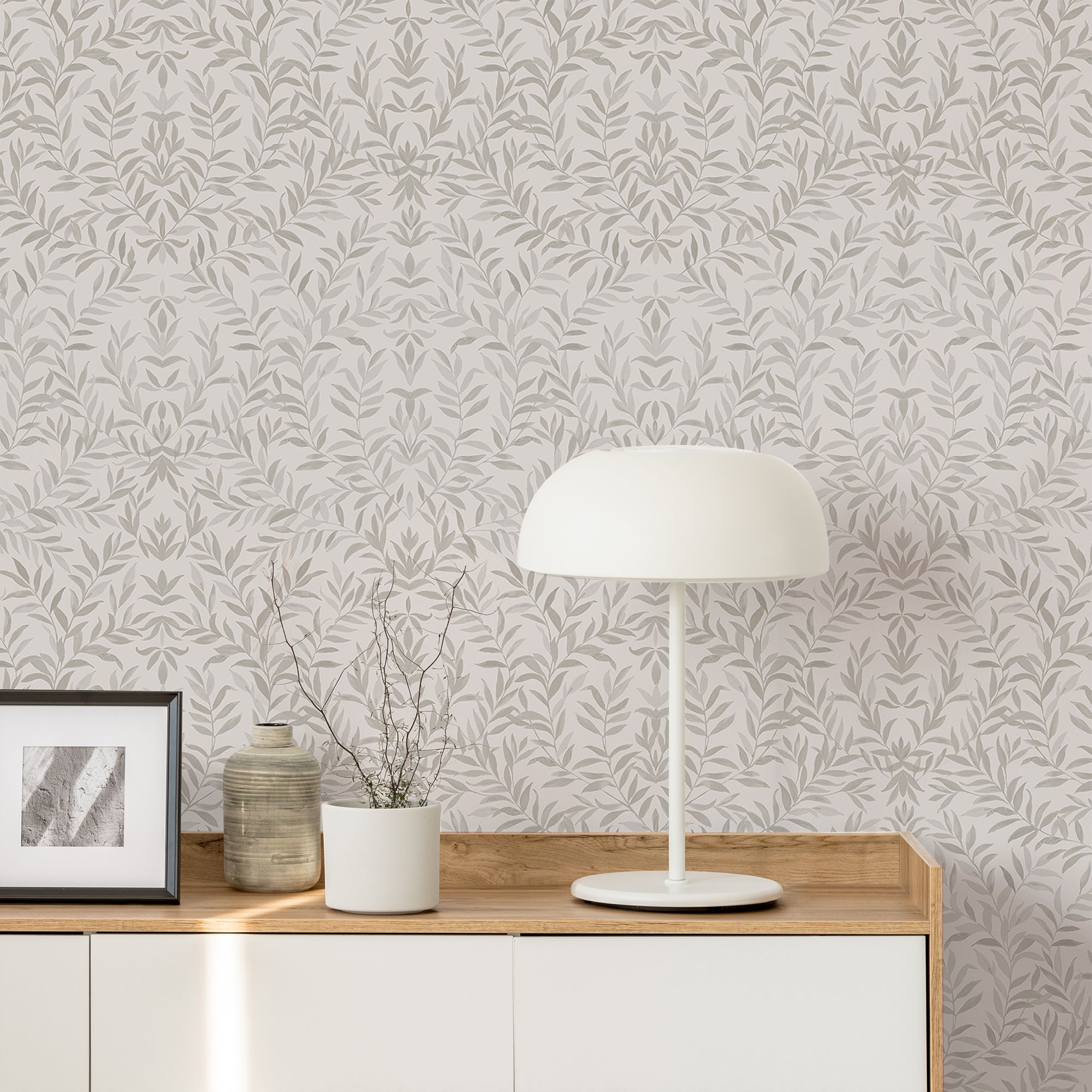 Superfresco Easy Salix Leaves Neutral Smooth Wallpaper