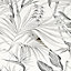 Superfresco Easy Sterlitzia Grey Leaves Smooth Wallpaper
