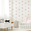 Superfresco Easy Superstar Pink & white Smooth Wallpaper