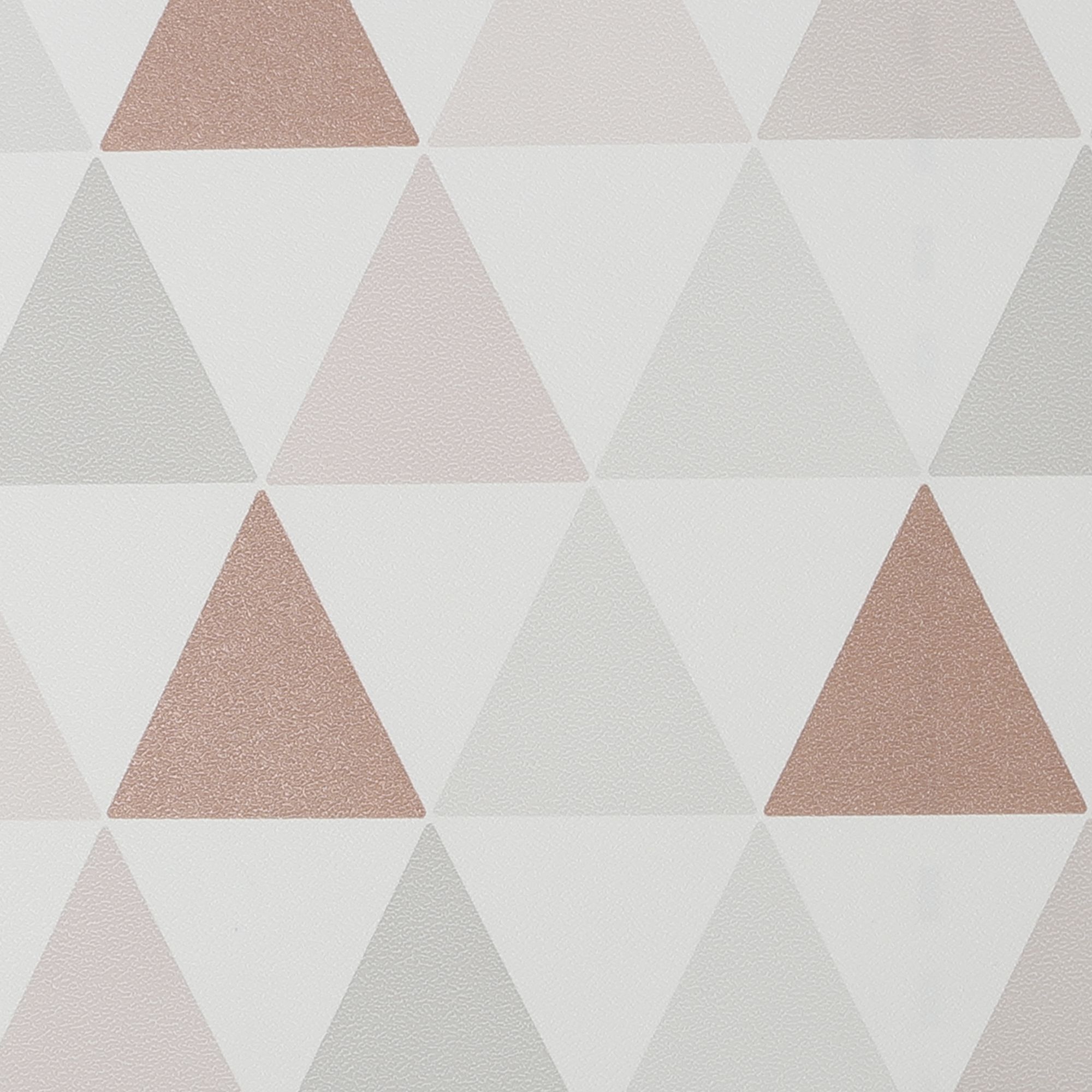 Superfresco Easy Tarek White Rose gold effect Geometric Smooth Wallpaper