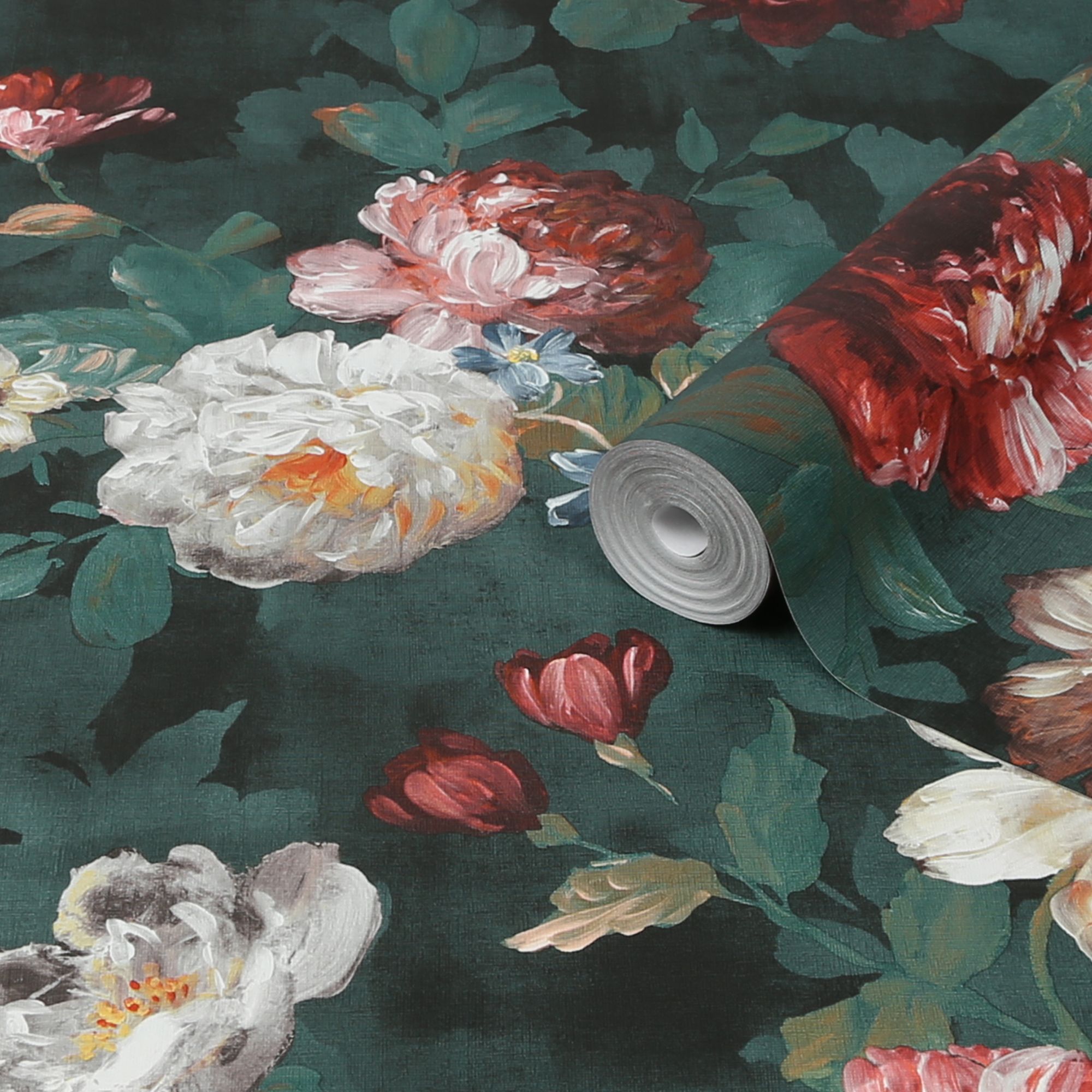 Superfresco Easy Vermeer Green Floral Smooth Wallpaper Sample