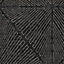 Superfresco Easy Wanderlust Charcoal Geometric Metallic effect Textured Wallpaper