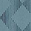 Superfresco Easy Wanderlust Illusion Blue Geometric Smooth Wallpaper