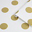Superfresco Easy White Dotty Gold effect Smooth Wallpaper