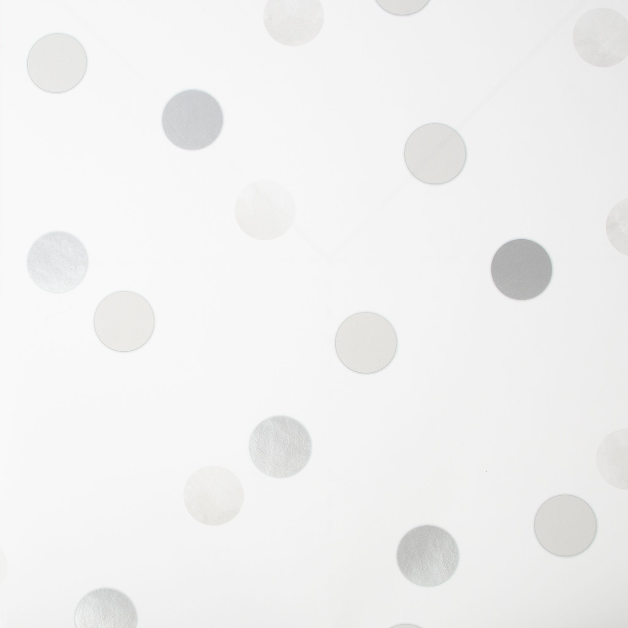 Superfresco Easy White Dotty Silver effect Smooth Wallpaper DIY at B&Q
