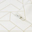 Superfresco Easy White Geometric Gold effect Smooth Wallpaper