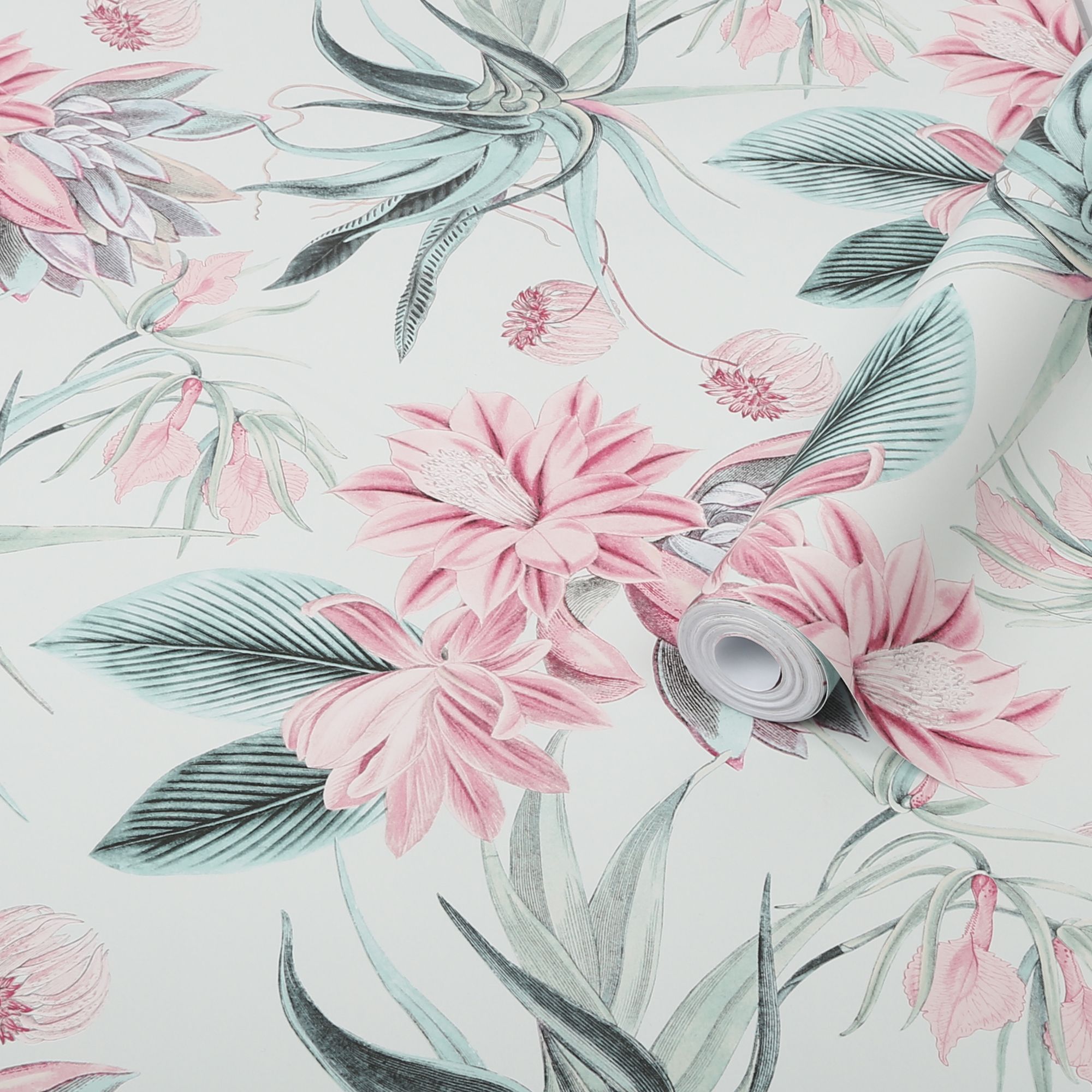 Superfresco Easy Wisley Pink Floral Smooth Wallpaper DIY at B&Q