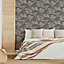 Superfresco Easy Zanzibar Grey Floral Textured Wallpaper Sample
