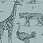 Superfresco Easy Zoology Blue Animal Smooth Wallpaper