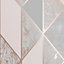 Superfresco Milan Rose gold effect Geometric Smooth Wallpaper
