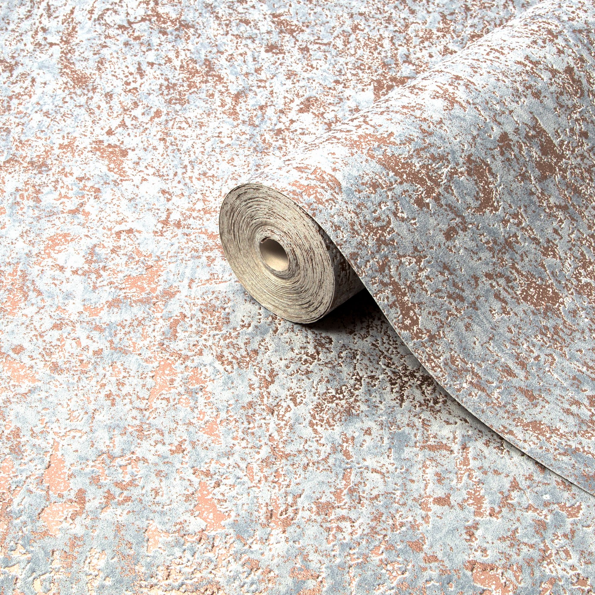 Superfresco Milan Rose gold effect Smooth Wallpaper DIY at B&Q